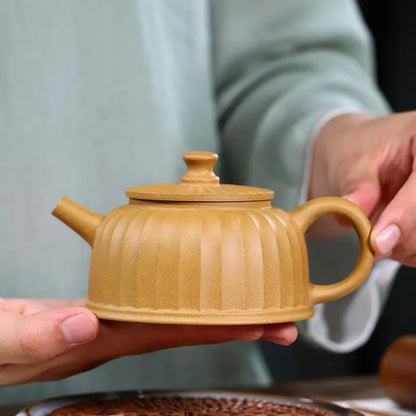 Handmade Kung-Fu Teaware of Purple Clay, Drinkware, Mud Bell, Sunflower Pot, Zisha Teapot, Kung-Fu Teaware, Purple Clay