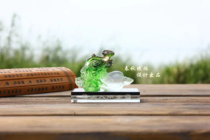 Emerald Cabbage Jade Ruyi ancient Coloured glaze ornaments Gift