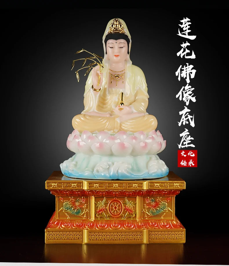 High-grade GOOD Home Hall TOP efficacious Talisman Mascot Guanyin Buddha CHINA jade Porcelain GUANYIN PUSA statue-- Large