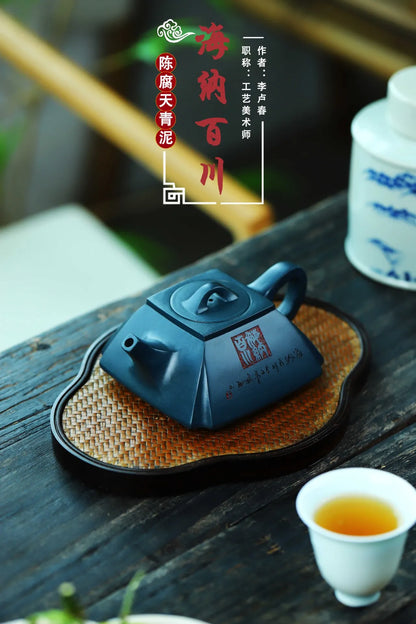 Yixing Handmade Purple Clay Pot, Old and Rotten for Many Years, Blue Mash Easy To Pack Pulp, Haina, All Rivers, Water,
