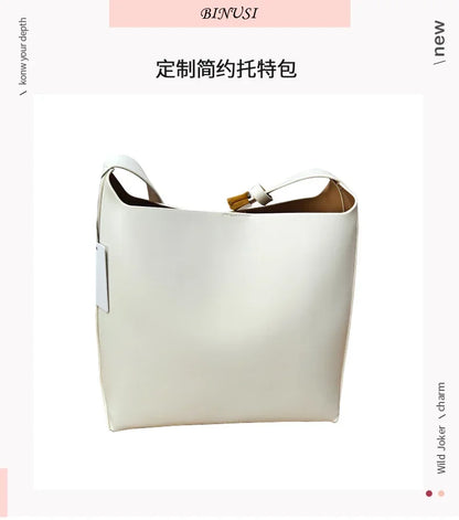 Tote Bag Niche Design Large Capacity Women's Korean Style Retro Simple Shoulder Bag Handbags Designer Luxury Designer Handbag
