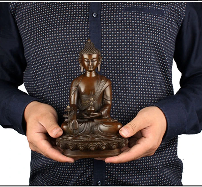 3PCS # GOOD figure of Buddha HOME Talisman Protection Buddhism Tantra Phra Sompo Sambo Medicine Buddha Shakyamuni brass statue