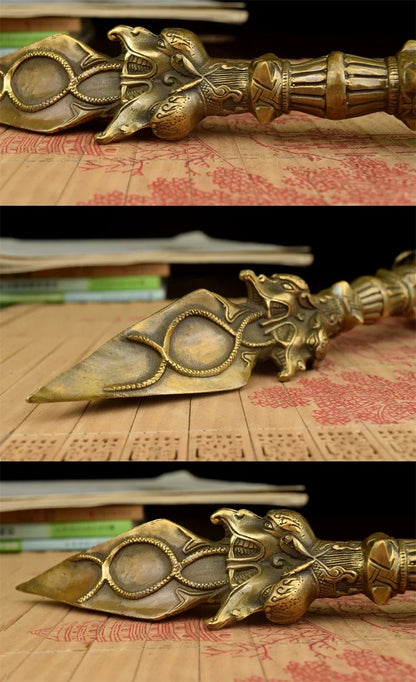 Copper Vajra Hayagriva Vajra large antique instruments used in Tibetan Tantra JiangMo Chu Ming Ma