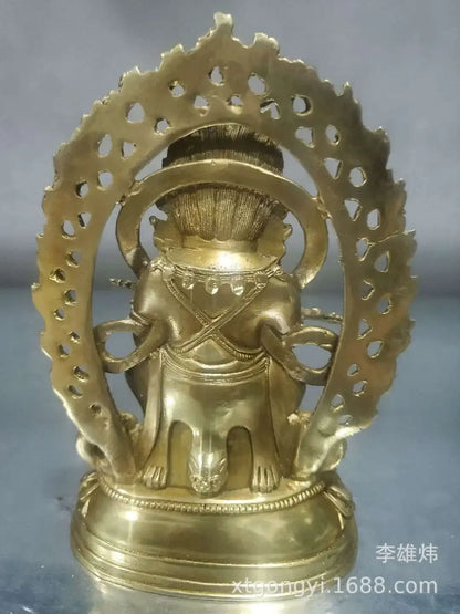 Grosir Patung Buddha Tantrik Mahagala Langit Hitam Dua Lengan Perunggu