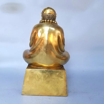 45cm LARGE Buddhism Taoism ZenTao Dharma Bodhidharma buddha COPPER Sculpture Spiritual  statue HOME temple protection 50% OFF