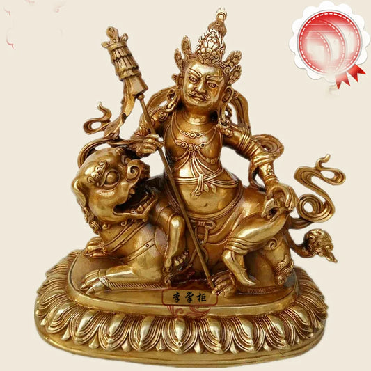 GOOD # home family efficacious Protection Tibetan Buddhism Tantra GOD Vaisravana Vessavana Buddha brass statue
