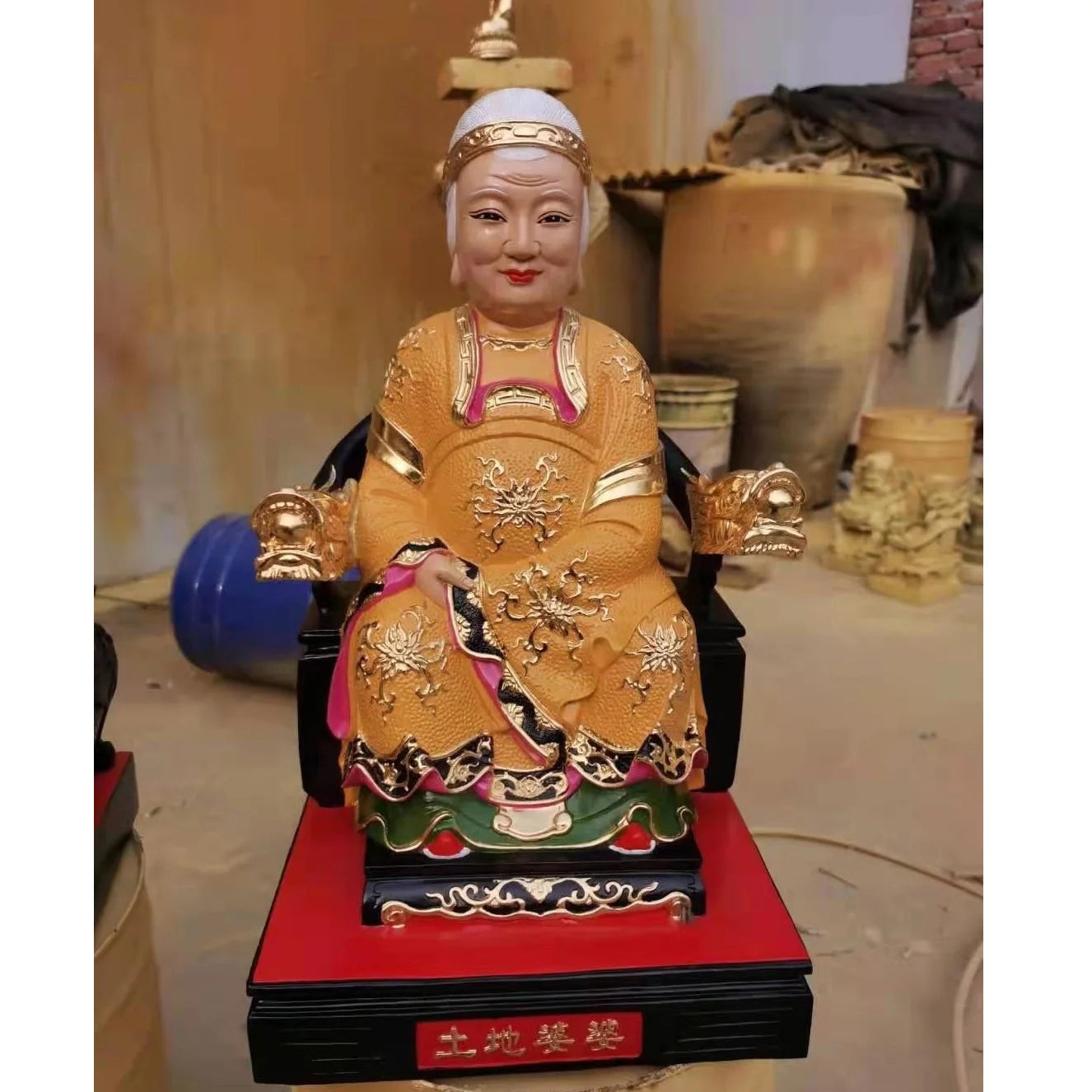 40CM Southeast Asia Company home High grade Buddha statue Bring Good luck bless safety health CAI SHEN TU DI PO God of wealth