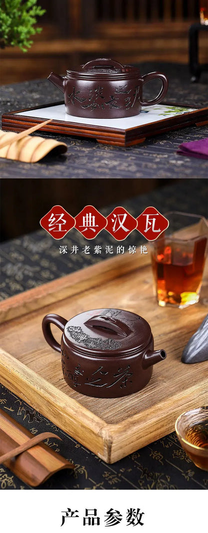 Hot Sale Yixing Large Capacity Purple Sand Pot Handmade Chinese Clay Teapot Tea Cup Household Ceramic Kettle