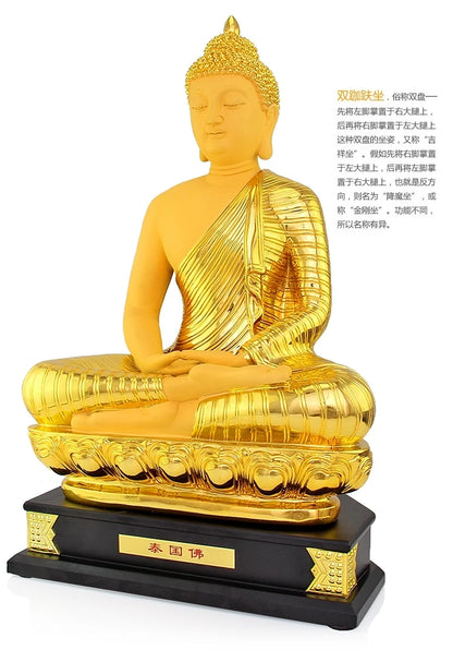 Sakyamuni Buddha Buddha like the golden statue to protect the Buddhist products of Thai Buddhism crafts
