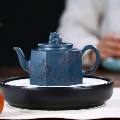 Handmade Zisha Teapot, Raw Ore, Yixing Handmade Pot, Purple Clay Drinkware for Puer, Raw Ore, Xiangrui, Zisha
