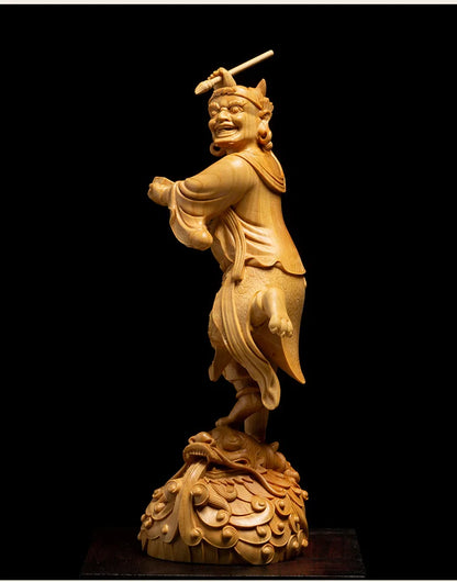 Judge Writer Andromeda Chinese Mythical Figures Wood Statue Home Decoration Craft Ornament