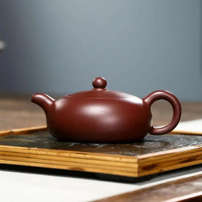 Zisha Teapot Yixing Handmade Pot Kung-fu Teaware  Purple Clay Drinkware For Puer Green Black Chinese Tea Purple Vermilion