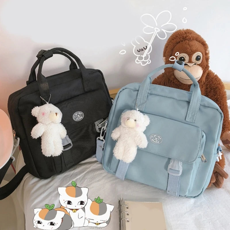 School Backpack Harajuku Crossbody Bag Shoulder Bag Girls JK Bag Nylon Handbag