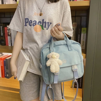 School Backpack Harajuku Crossbody Bag Shoulder Bag Girls JK Bag Nylon Handbag