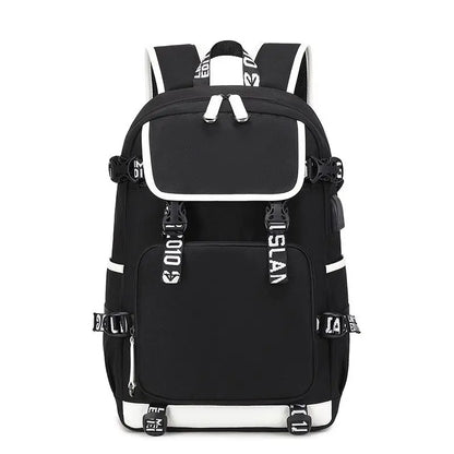 School Bag Heat Transfer Backpack Trend Male High School Students Light Backpack Fashion Large Capacity Leisure Backpack