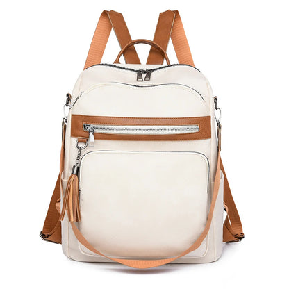 School Bags Travel Bagpack Ladies Bookbag High Quality Leather Backpack Women Large Capacity Backpack Purses Female Vintage Bag