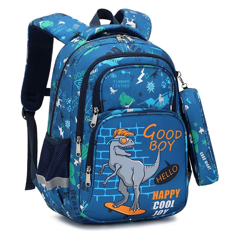 School Bags for Child School Backpacks For Teenager Girls Boys Cartoon Dinosaur Anime Backpack Lunch box With pencil Case