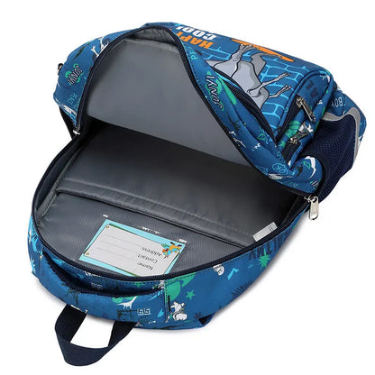 School Bags for Child School Backpacks For Teenager Girls Boys Cartoon Dinosaur Anime Backpack Lunch box With pencil Case