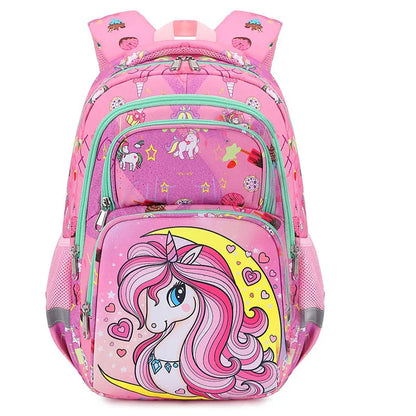 School Bags for Child School Backpacks For Teenager Girls Boys Cartoon Unicorn Pink Anime Backpack Lunch box With pencil Case