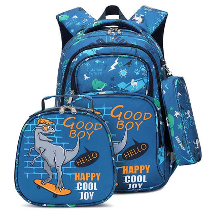School Bags for Child School Backpacks For Teenager Girls Boys Cartoon Unicorn Pink Anime Backpack Lunch box With pencil Case