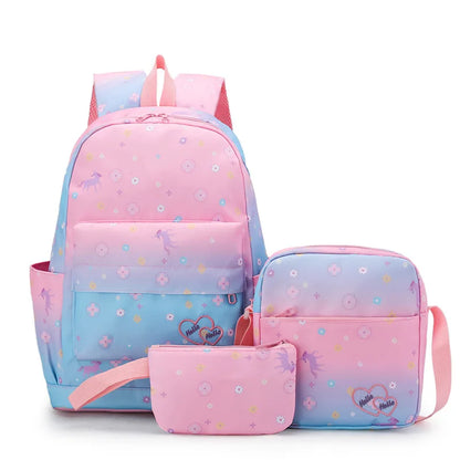 School Bags for Teenagers Girls Schoolbag Large Capacity Boys Printing School Backpack Set Rucksack Bagpack Kids Cute Book Bags