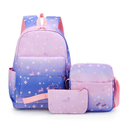 School Bags for Teenagers Girls Schoolbag Large Capacity Boys Printing School Backpack Set Rucksack Bagpack Kids Cute Book Bags