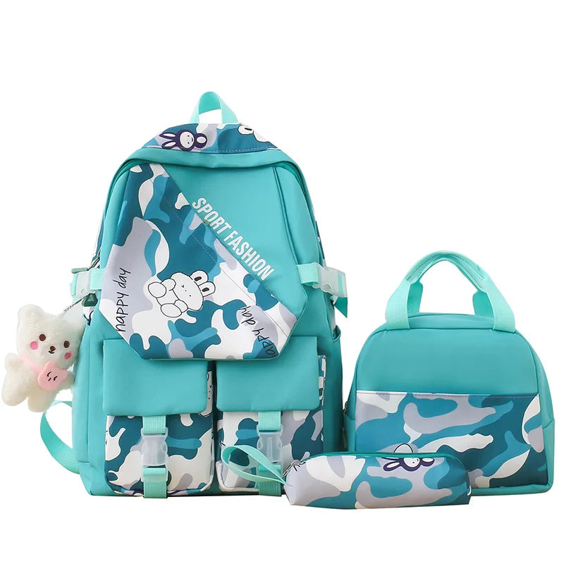 School Bags for Teenagers Girls Schoolbag Large Capacity Boys Printing School Backpack Set Rucksack Bagpack Kids Cute Book Bags