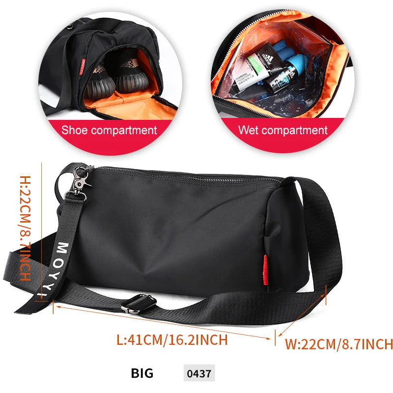 School Messenger Bag Crossbody Soft Oxford Shoulder Bag High Quality Fashion shoe compartment travel Bag for Men and Women