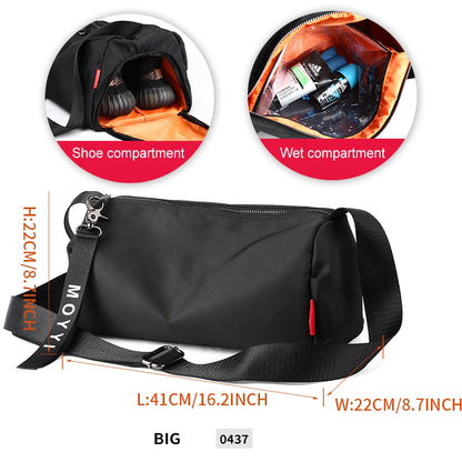 School Messenger Bag Crossbody Soft Oxford Shoulder Bag High Quality Fashion shoe compartment travel Bag for Men and Women