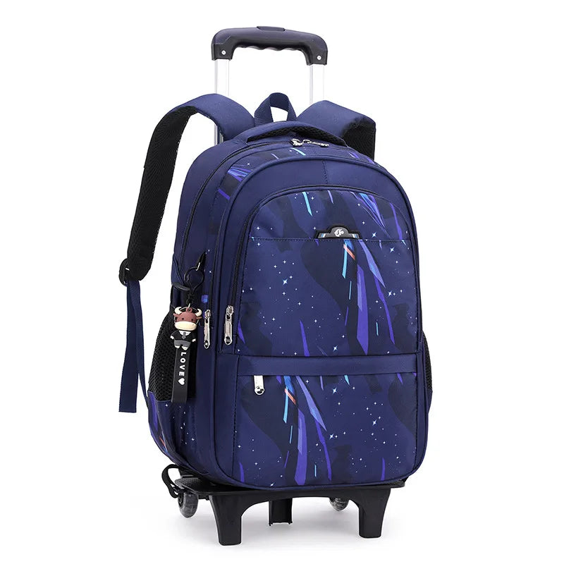 School Rolling Backpacks School bags for Boys Trolley with Wheels Waterproof Orthopedic School Bag Student Wheeled Backpack