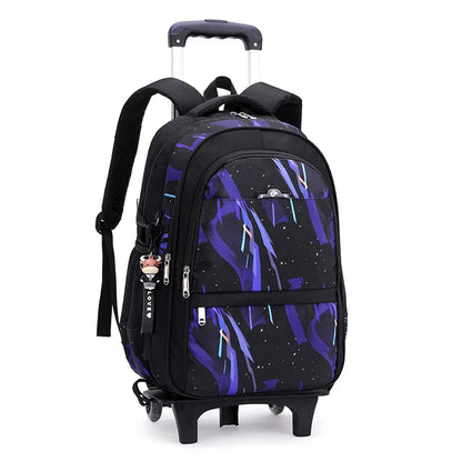 School Rolling Backpacks School bags for Boys Trolley with Wheels Waterproof Orthopedic School Bag Student Wheeled Backpack