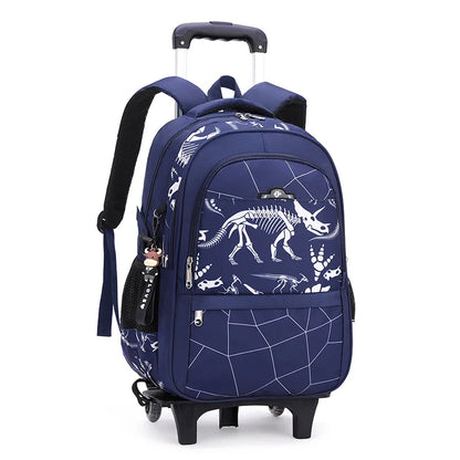 School Rolling Backpacks School bags for Boys Trolley with Wheels Waterproof Orthopedic School Bag Student Wheeled Backpack