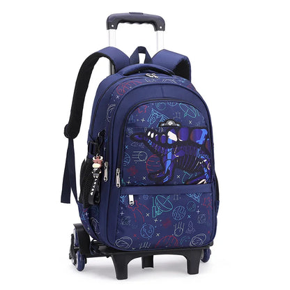 School Rolling Backpacks School bags for Boys Trolley with Wheels Waterproof Orthopedic School Bag Student Wheeled Backpack