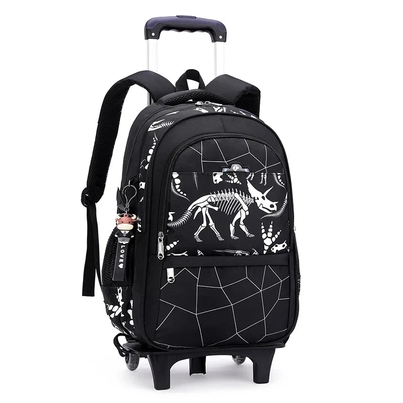 School Rolling Backpacks School bags for Boys Trolley with Wheels Waterproof Orthopedic School Bag Student Wheeled Backpack