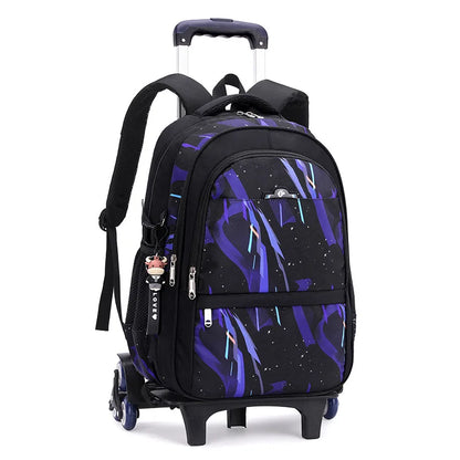 School Rolling Backpacks School bags for Boys Trolley with Wheels Waterproof Orthopedic School Bag Student Wheeled Backpack