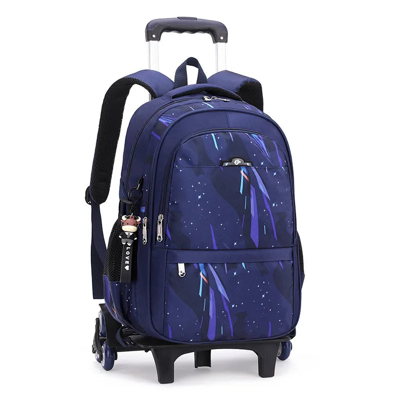 School Rolling Backpacks School bags for Boys Trolley with Wheels Waterproof Orthopedic School Bag Student Wheeled Backpack