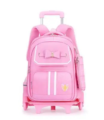 School Rolling backpack school bag on wheels wheeled backpack for girls student children school Trolley Bag Rucksacks  for kids