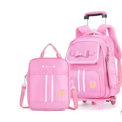 School Rolling backpack school bag on wheels wheeled backpack for girls student children school Trolley Bag Rucksacks  for kids