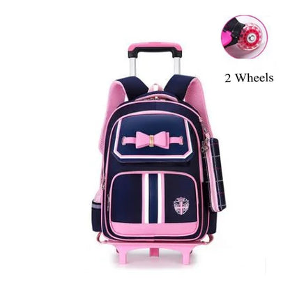 School Rolling backpack school bag on wheels wheeled backpack for girls student children school Trolley Bag Rucksacks  for kids