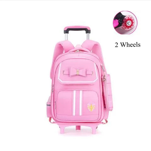 School Rolling backpack school bag on wheels wheeled backpack for girls student children school Trolley Bag Rucksacks  for kids