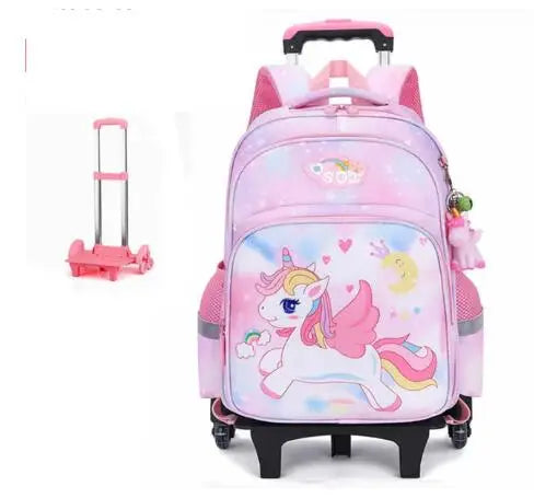 School Trolley Bag for girls  kids School Rolling backpack School Wheeled backpack Bag School bags with wheels Trolley Satchel