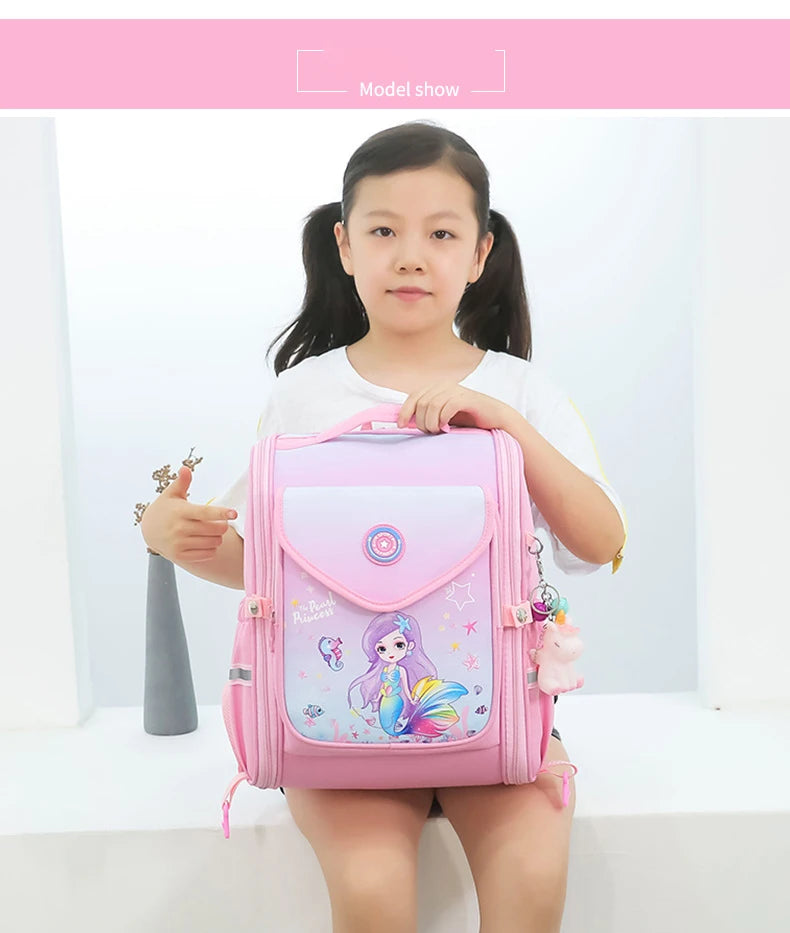 School Wheeled Cartoon school bag set for girls Trolley Bag with Wheels Backpack Rolling luggage Backpack Kids Rolling Bacpack