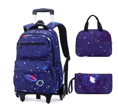 School bag on wheels lunch bag  school wheeled backpack for boys school trolley luggage bag Children  School Rolling backpack