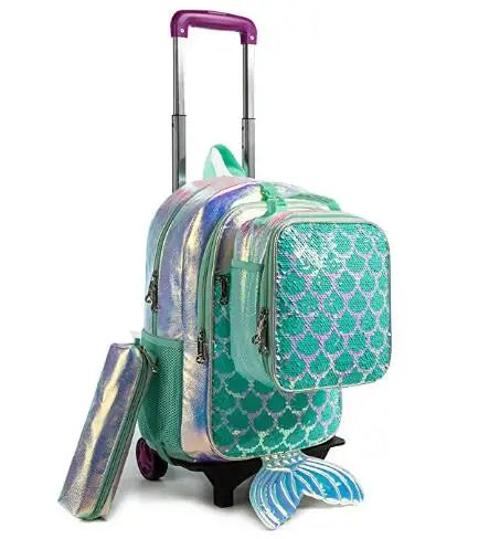 School wheeled backpack bag for girls School Rolling backpack Kids  student bag wheels children school Trolley backpack Bag