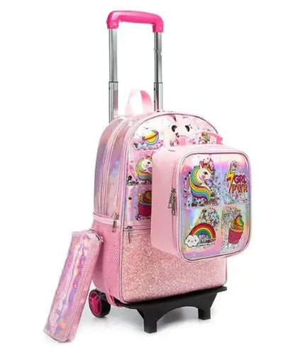 School wheeled backpack bag for girls School Rolling backpack Kids  student bag wheels children school Trolley backpack Bag