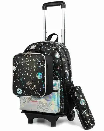 School wheeled backpack bag for girls School Rolling backpack Kids  student bag wheels children school Trolley backpack Bag