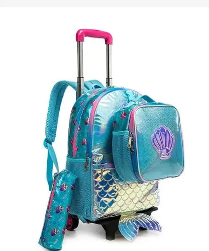 School wheeled backpack bag for girls School Rolling backpack Kids  student bag wheels children school Trolley backpack Bag