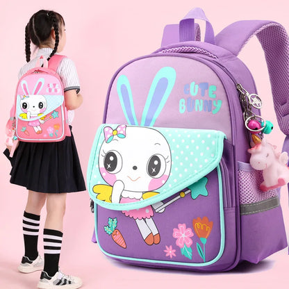 Schoolbag Children's School Bag Kindergarten Backpack for Boys and Girls Cartoon Light Kids Backpack Preschool Bag for Toddlers