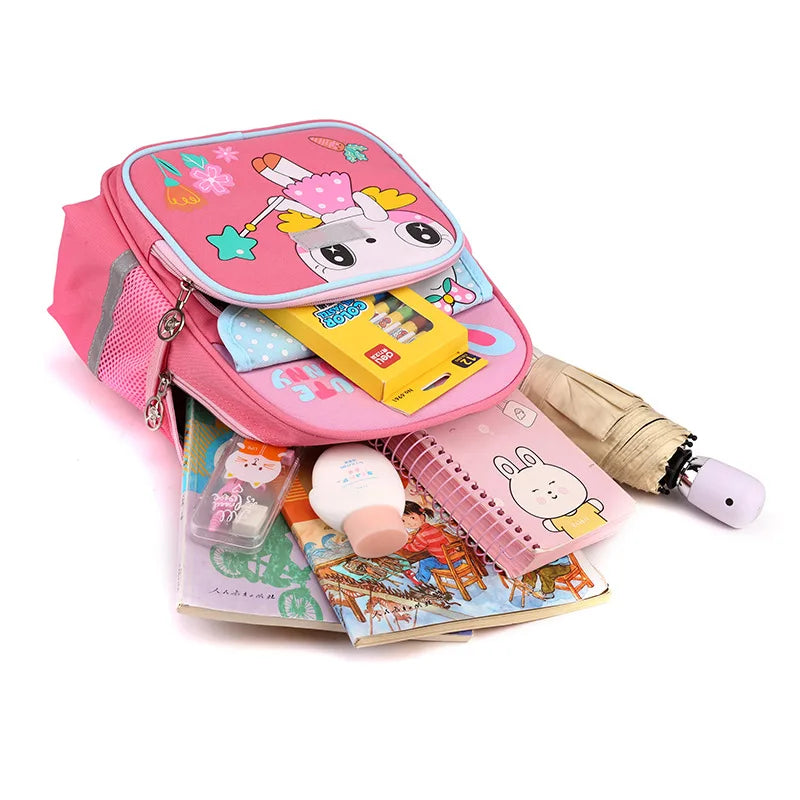 Schoolbag Children's School Bag Kindergarten Backpack for Boys and Girls Cartoon Light Kids Backpack Preschool Bag for Toddlers