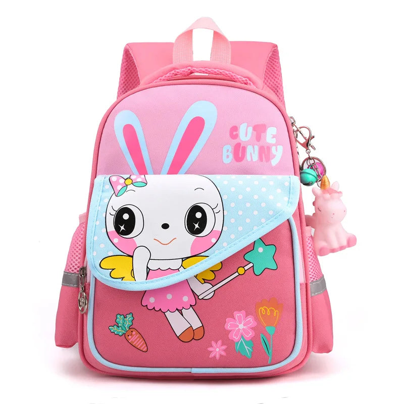 Schoolbag Children's School Bag Kindergarten Backpack for Boys and Girls Cartoon Light Kids Backpack Preschool Bag for Toddlers